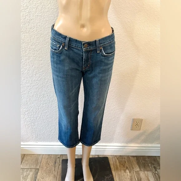 CITIZENS OF HUMANITY Y2K Women’s ‘Kelly #063 Cropped Stretch Low-Waist Jeans’ - Picture 4 of 10